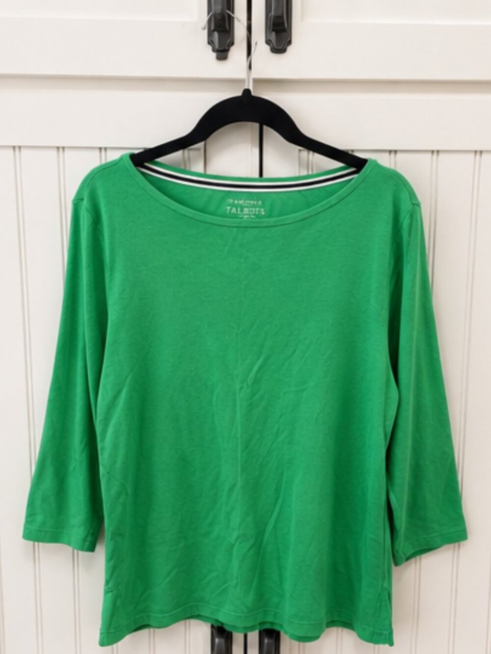 Talbots The Talbots Tee Green 100% Pima Cotton Top Size Large